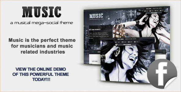 Music - Musician WordPress Theme and Facbook App
