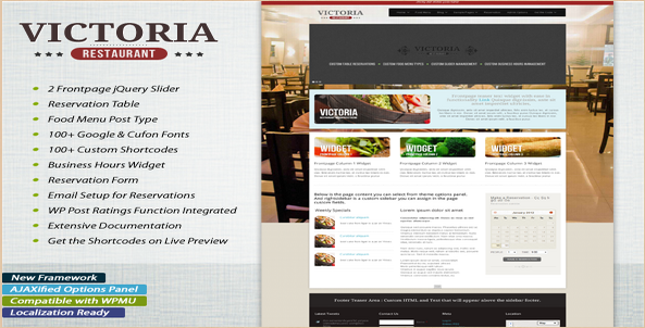 Victoria - Premium Restaurant WP Theme