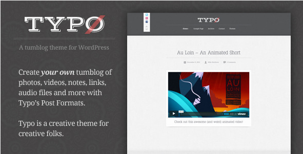 Typo - Tumblog WordPress Theme