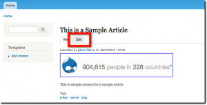 Edit your newly created Drupal post