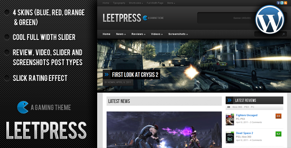 LeetPress - WordPress Gaming Theme