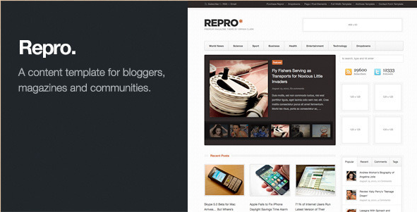 Repro - Premium WordPress News theme