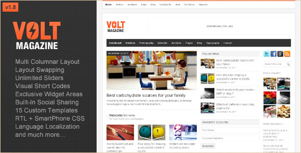Volt - WordPress Magazine Template