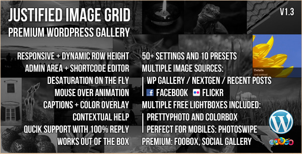 Justified Image Grid - Premium WordPress Gallery Plugin
