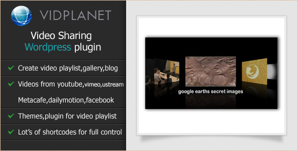 Vidplanet - WordPress Video Sharing Plugin