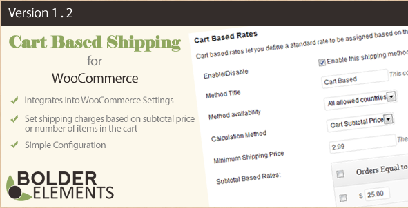 2. WooCommerce Cart Based Shipping