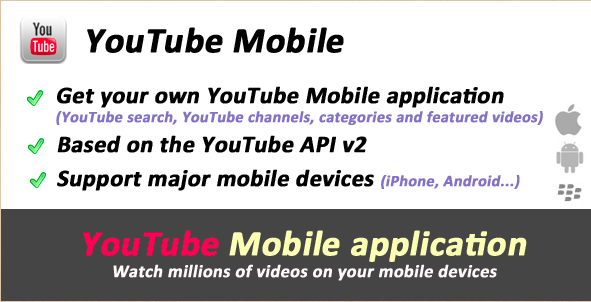 YouTube API Mobile Videos