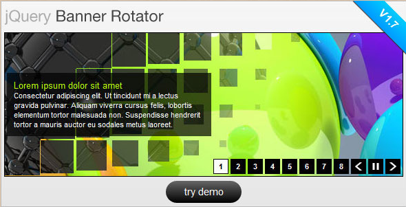 jQuery Banner Rotator Slideshow