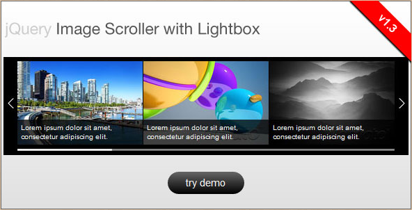 jQuery Horizontal Image Scroller with Lightbox