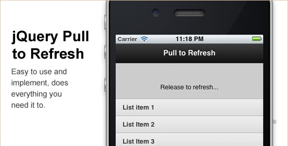 jQuery Pull Down to Refresh
