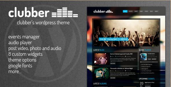 Clubber - WordPress Music Events Theme