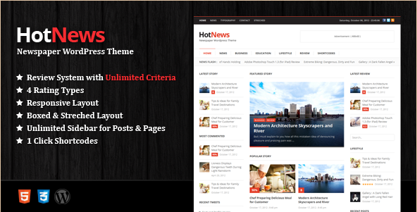 HotNews - Newspaper WordPress theme