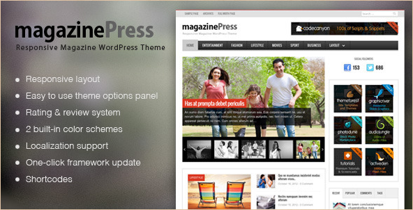 MagazinePress - WordPress Theme with Review System