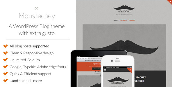 Moustachey - Blog Theme with extra gusto