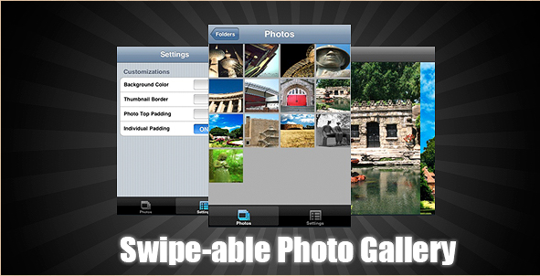 Swipeable Photo Gallery App
