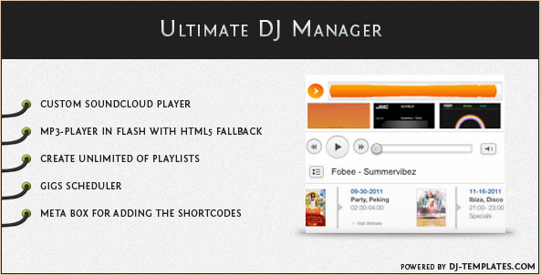 Ultimate DJ Manager - WordPress Music Plugin