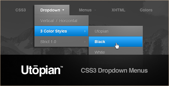 Utopian CSS Dropdown Menu