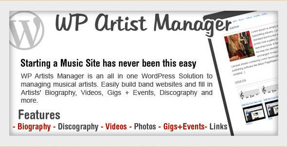 WordPress Band Manager Plugin
