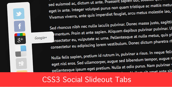 CSS3 Social Slideout Tabs