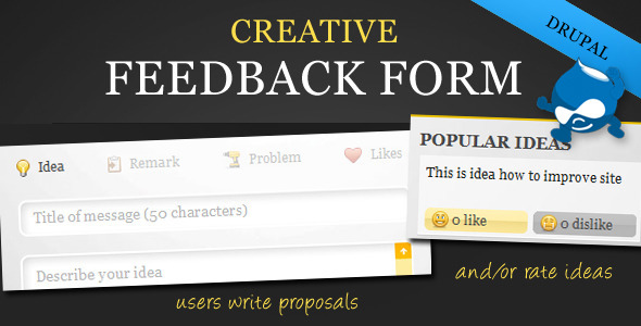 Creative Feedback Form with Voting System