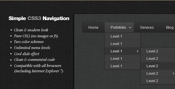 Simple CSS3 Navigation