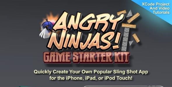Angry Ninjas Sling Shot Game Starter Kit for iOS