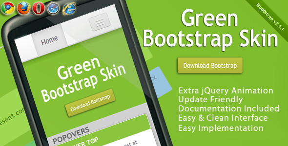 Green Bootstrap Skin