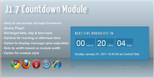 Live Broadcast Countdown Module