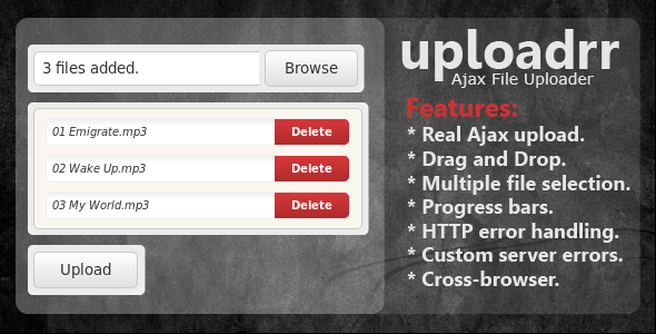 Uploadrr - HTML5 File Uploader